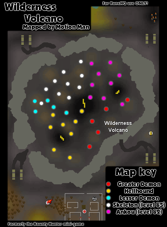 Map Of Runescape Wilderness. Wilderness Volcano Map