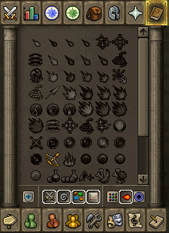 Spell magic menu