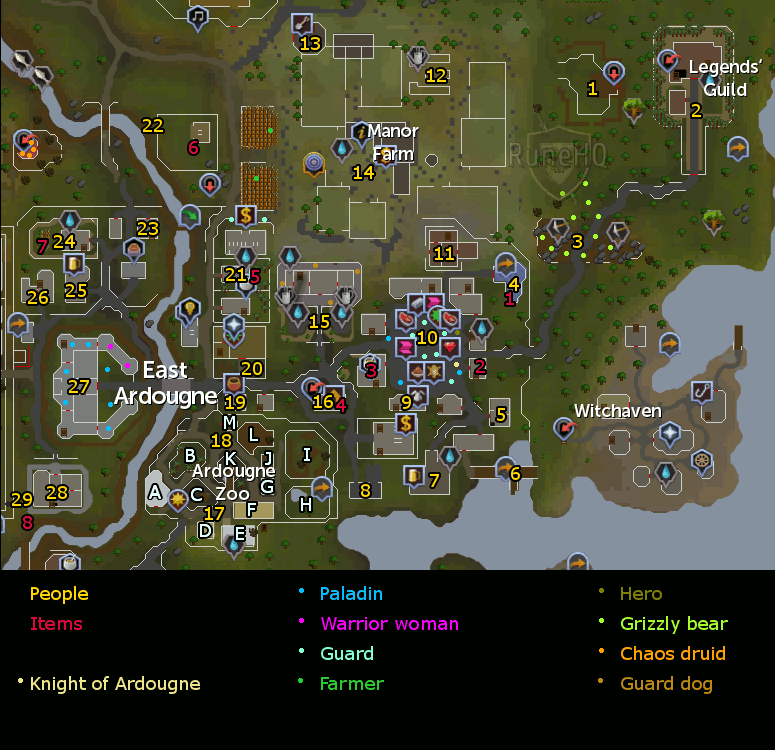 East Ardougne Map